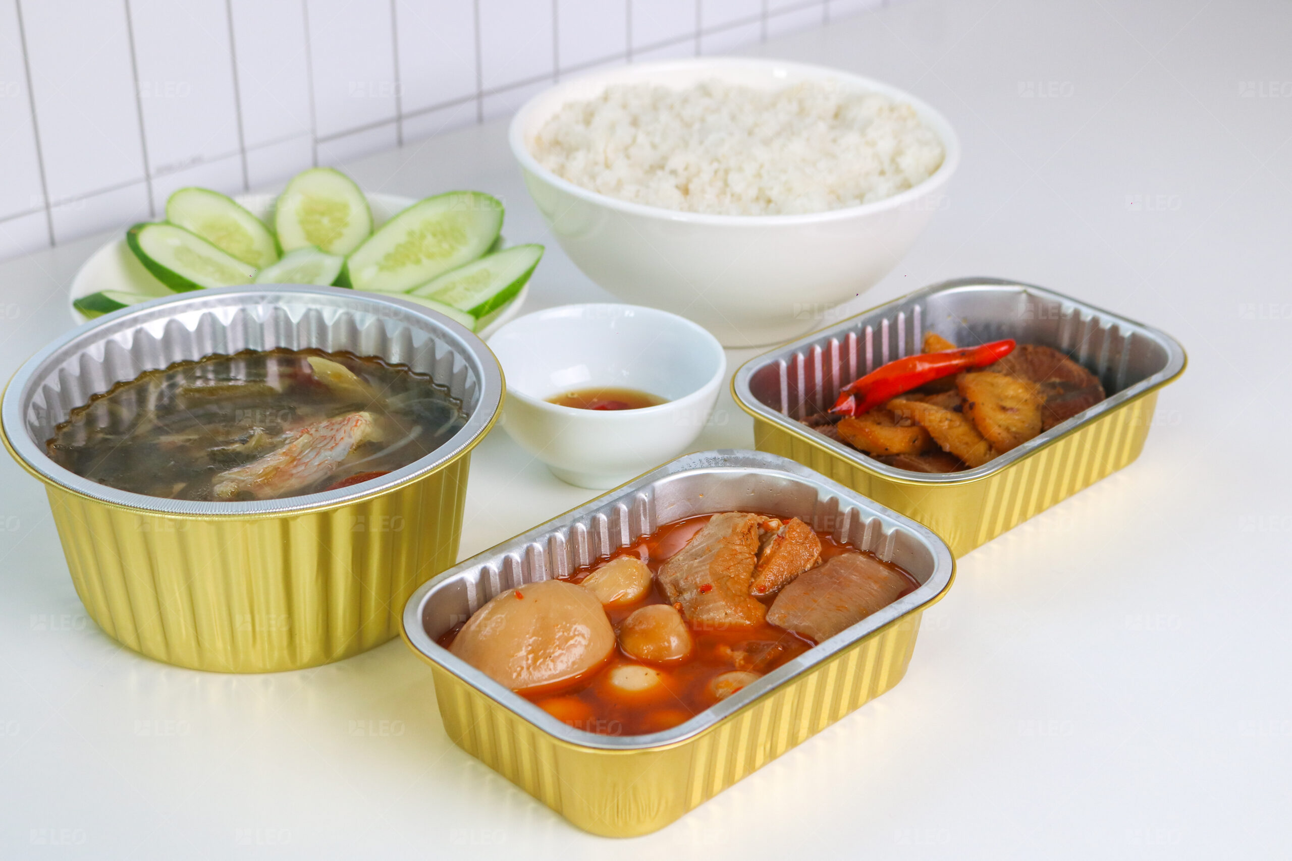 Khay nhôm LEO giúp thức ăn trọn vị