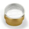 Nhiều khay nhôm tròn cao cấp 2430ml xếp chồng thể hiện rõ thiết kế lòng khay