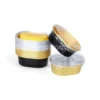 Nhiều khay nhôm oval cao cấp 68ml xếp chồng với đa dạng phiên bản màu & nắp nhựa đi kèm