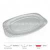 Thông số kích thước khay nhôm oval phổ thông 2670ml LEO miệng 550x360mm, chiều cao 25mm