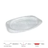 Thông số kích thước khay nhôm oval phổ thông 780ml LEO miệng 350x243mm, chiều cao 24mm