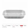Thông số kích thước khay nhôm 2200ml LEO miệng 317x185mm