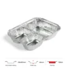 Thông số kích thước khay nhôm 3 ngăn đựng cơm phổ thông 700ml LEO miệng 219x167mm, chiều cao 46mm