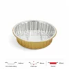 Thông số kích thước khay nhôm tròn cao cấp 373ml LEO miệng 140mm, chiều cao 35mm