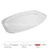 Thông số kích thước khay nhôm oval phổ thông 2670ml LEO miệng 550x360mm, chiều cao 25mm