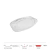 Thông số kích thước khay nhôm oval phổ thông 780ml LEO miệng 350x243mm, chiều cao 24mm