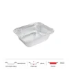 Thông số kích thước khay nhôm chữ nhật phổ thông 420ml LEO miệng 145x120mm, chiều cao 46mm