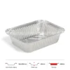 Thông số kích thước khay nhôm chữ nhật phổ thông 680ml LEO miệng 184x135mm, chiều cao 49mm