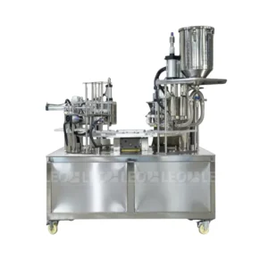 Dây chuyền chiết rót và đóng seal tự động dạng bàn xoay từ LEO Aluminium Packaging