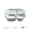 Thông số kích thước khay nhôm 2 ngăn phổ thông 800ml LEO miệng 210x160mm, chiều cao 60mm