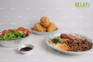 Bò né đựng trong khay nhôm LEO