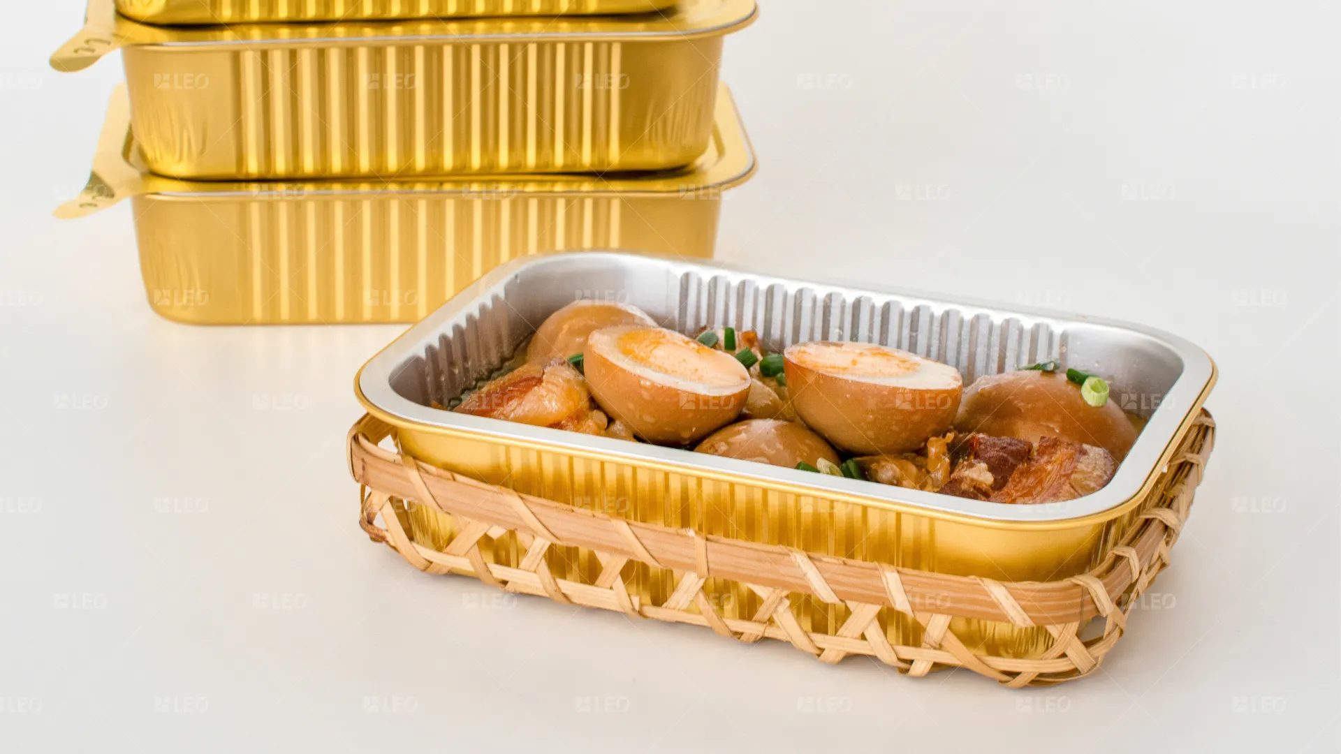 Khay nhôm LEO đựng món ăn cấp đông