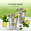 Ảnh nghệ thuật thực tế ly nhôm 450ml đựng nước trái cây đi picnic