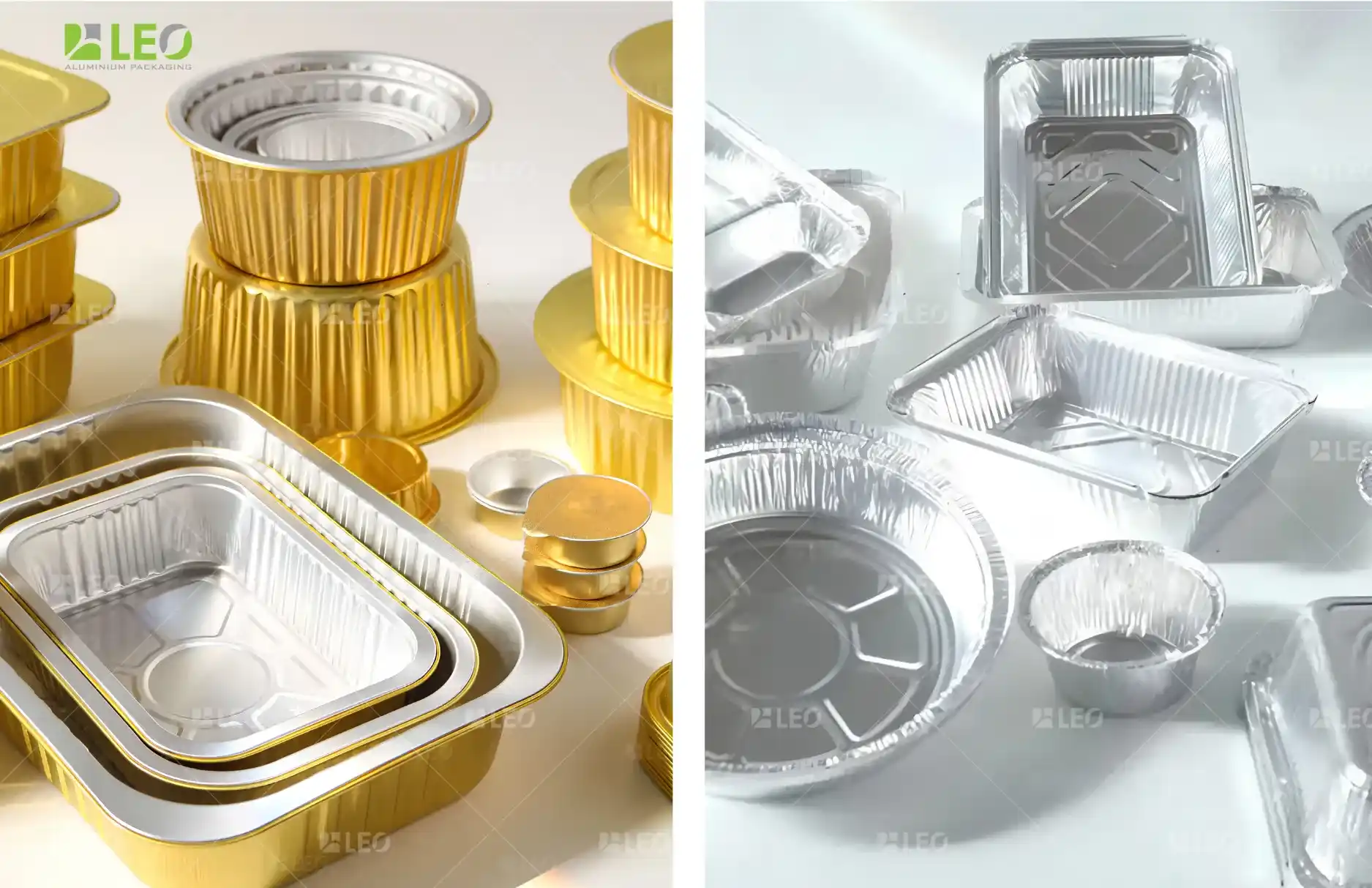 Khay nhôm cao cấp và khay nhôm phổ thông đa dạng mẫu mã, kích thước từ LEO Aluminium Packaging