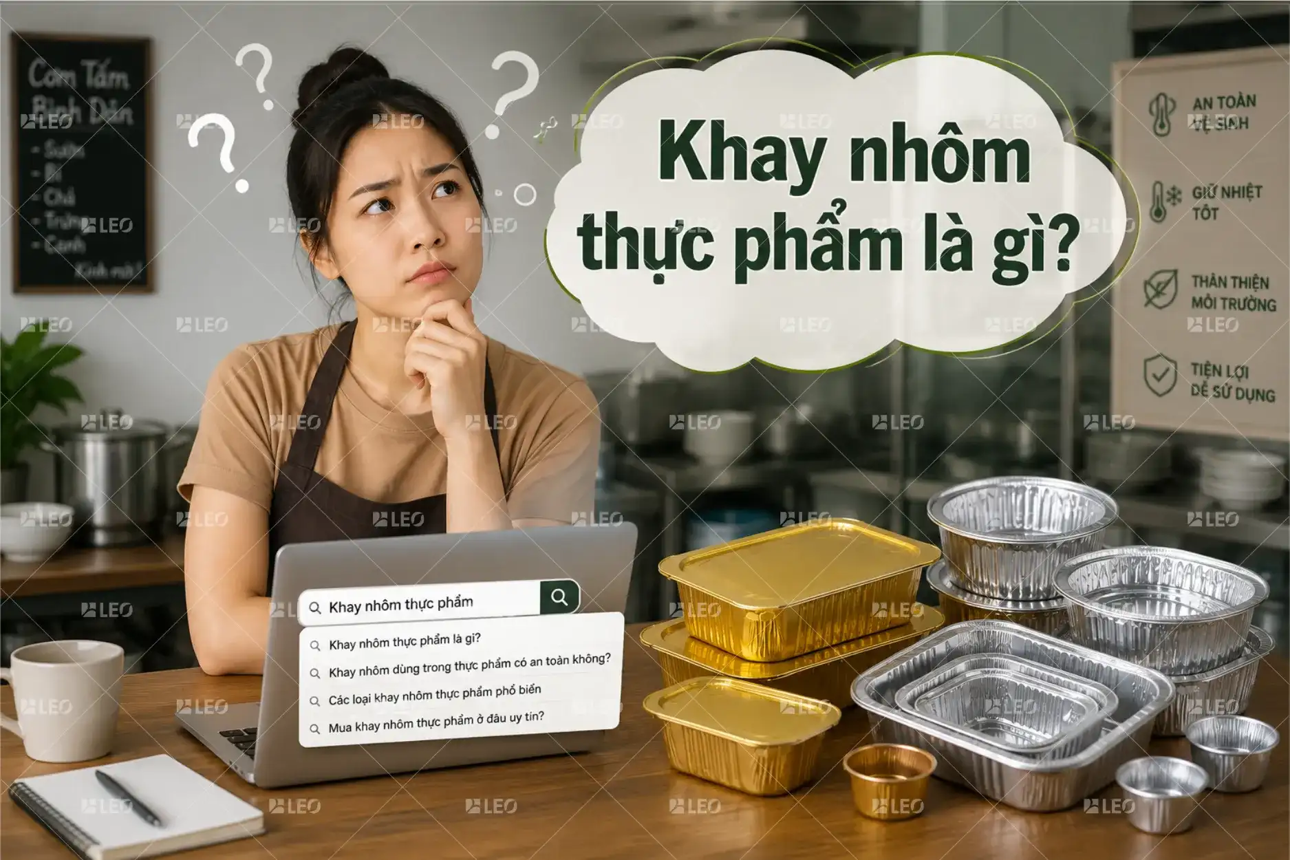 Hình ảnh minh họa khách hàng thắc mắc khay nhôm thực phẩm là gì?