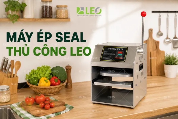 Mẫu máy ép seal khay nhôm thủ công của LEO